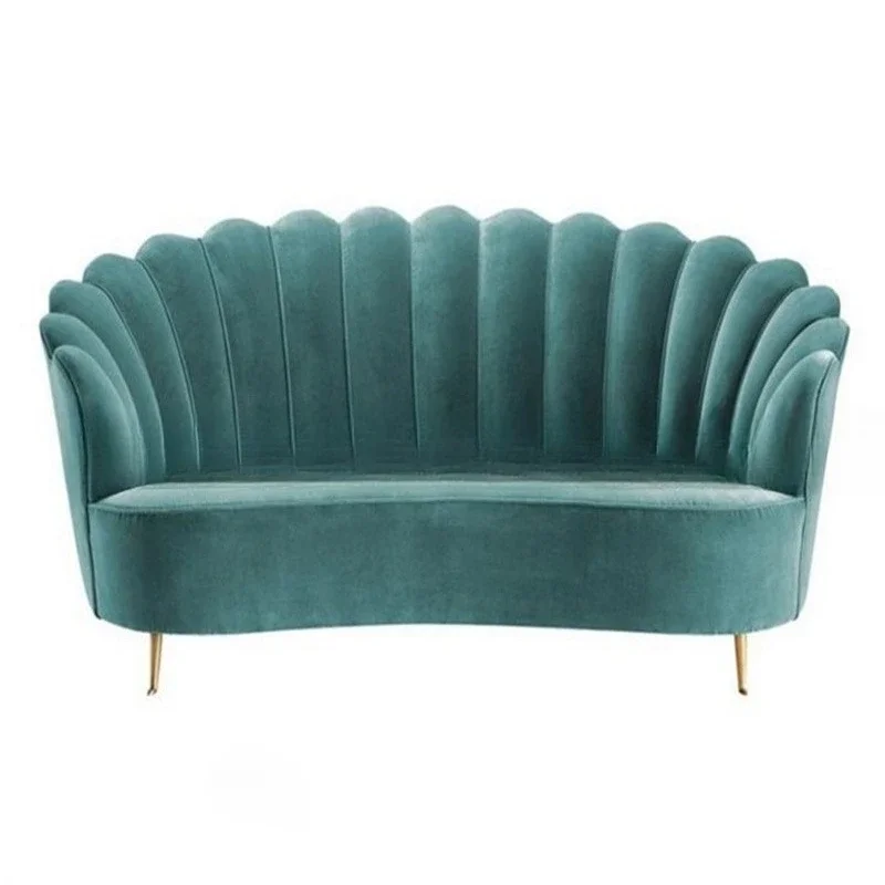 

Nordic Club Fashion Special-shaped Reception Sofa Customized Furniture Model Room Cafe Fabric Leisure Three-person Sofa