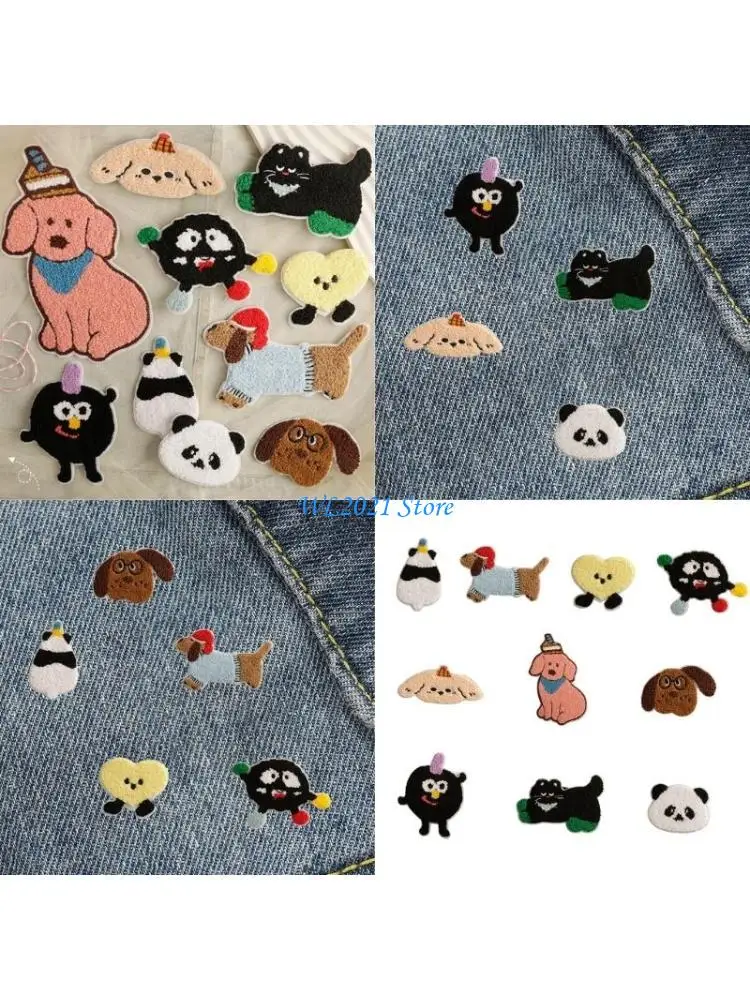 

G5GC 10pieces на патчах на стикере для животных ткани для шляпного рюкзака