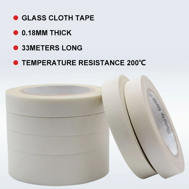 50m 0.18mm thick glass cloth with high temperature flame retardant single layer insulation cloth tape