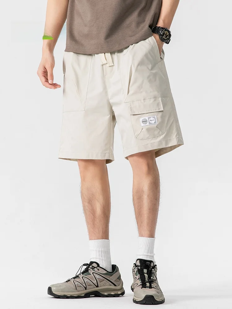 MMOPTOP American Style Sporty Men's Quick Dry Workwear Shorts Summer New Loose Wide Leg Five-Quarter Mid-Pants