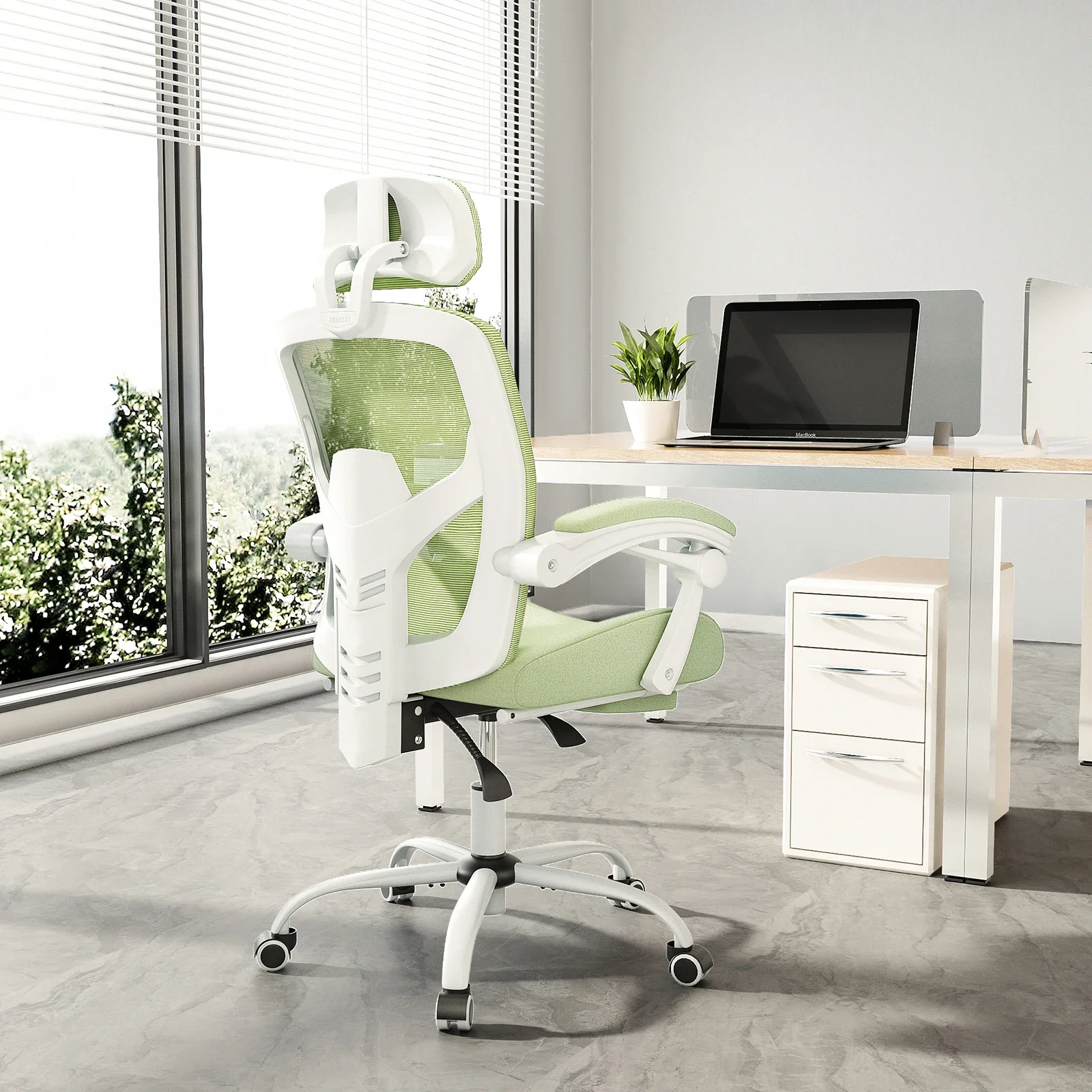 

Ergonomic Reclining High Back Mesh Office Chair Computer Desk Swivel Rolling Home Task Chair with Lumbar Support Pillow