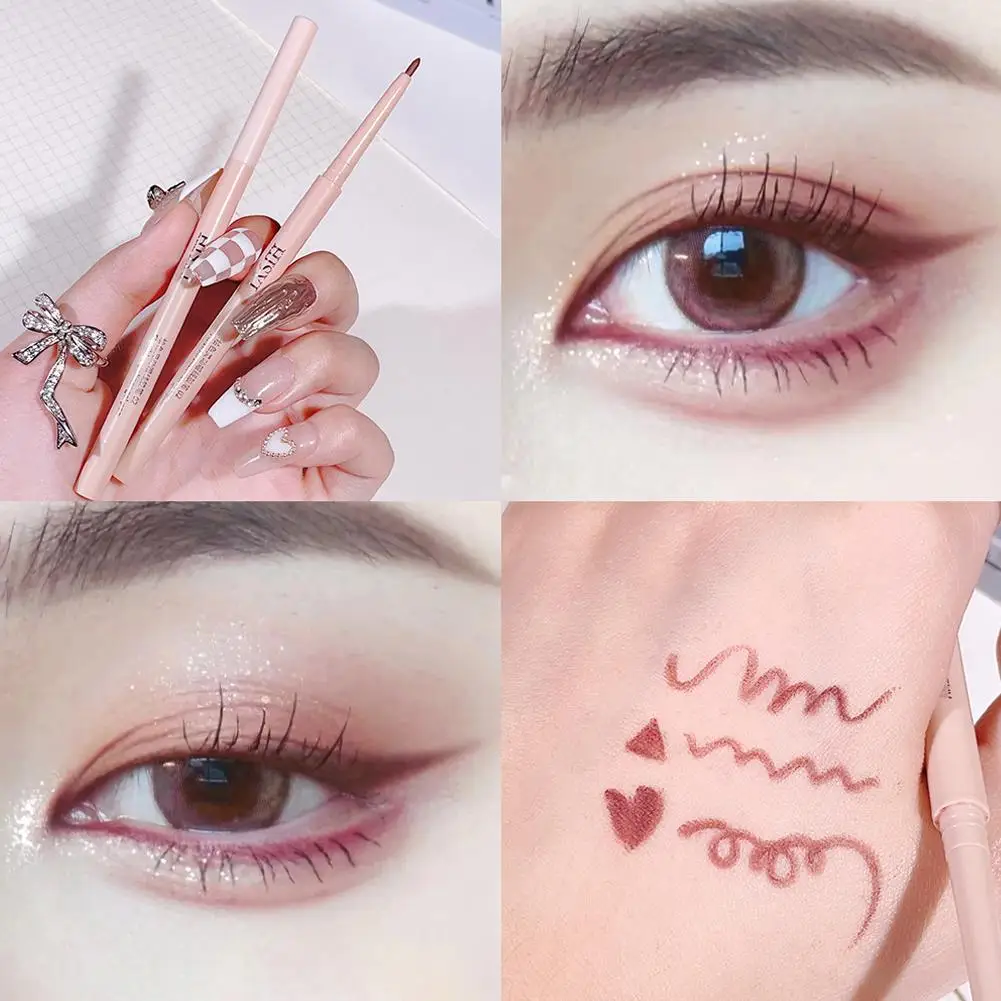 Ultra Thin Eyeliner Gel Pencil Smooth Waterproof Lasting Liner Eyes Makeup Non-Smudge Eye Cosmetics Lying Silkworm K3E6