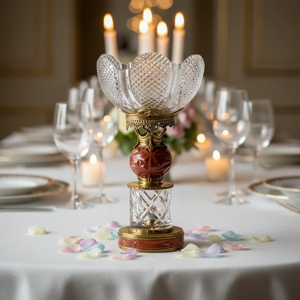 &c Elegant Crystal with Antique Brass Base European Classical Luxury Design for Refined Home Home Decor Luxury
