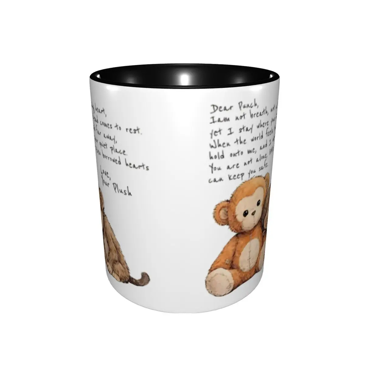 Monkey Punch Baby Monkey Holding Toy Coffee Mug Funny Tea Cups For Home
