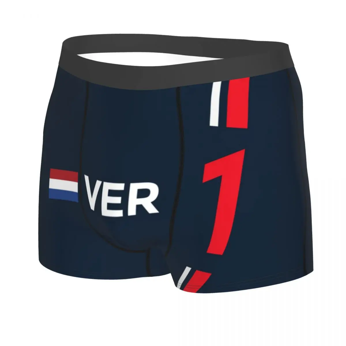 Custom Max With Dutch Flag Number 1 Racing Car Driver Underwear Male Printed Boxer Shorts Panties Briefs Soft Underpants