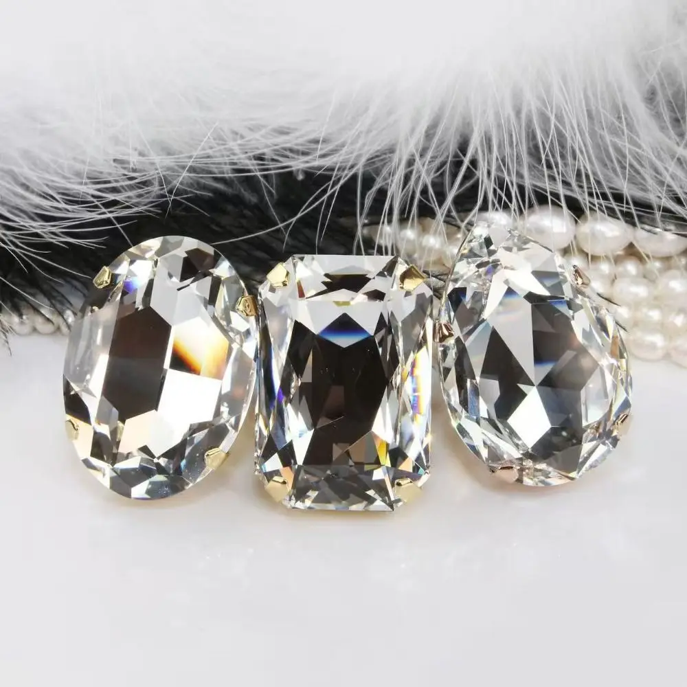 3PCs Square Shape Square Rhinestone Ring Adjustable Size Rhinestone Crystal Vintage Wedding Ring Large Size Exaggerated Giant