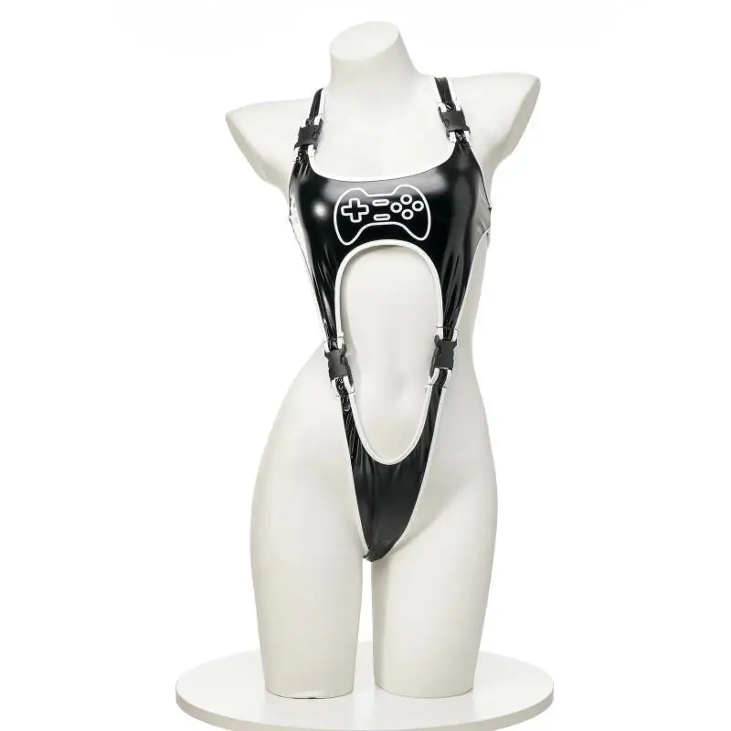 Anime Game Cyberpunk Bikini Fun Controller Cartoon High Leg Bodysuit Sexy Cosplay Homewear Sleepwear Party - Image 5