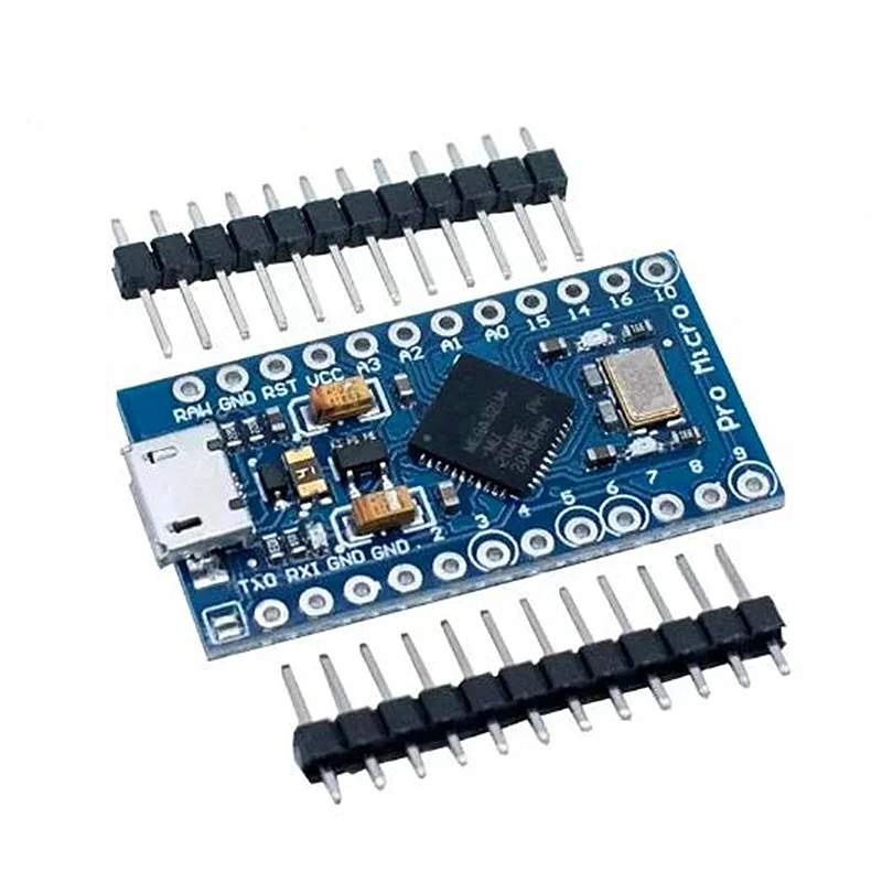 1PCS New Pro Micro for arduino ATmega32U4 5V/16MHz Module with 2 row pin header For Leonardo in stock . best quality