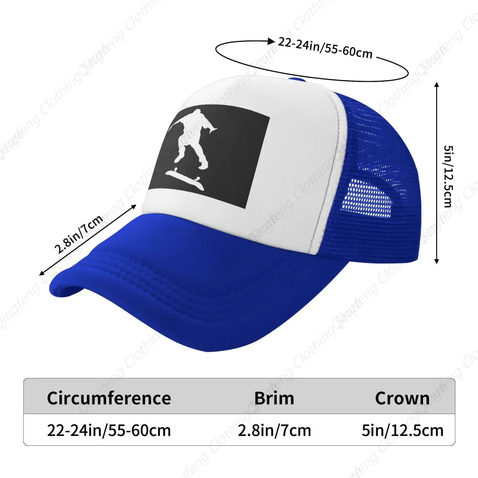 Skateboard Skater Casual Baseball Cap Mesh Sports Cap