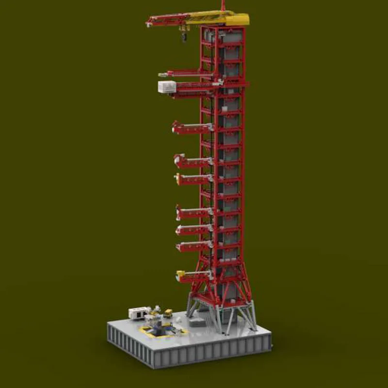 

3041 шт., космический запуск, ракета, Apollo Saturn V, модель Launch Tower, творческие идеи «сделай сам», детская игрушка в сборе, головоломка, подарок MOC-21309