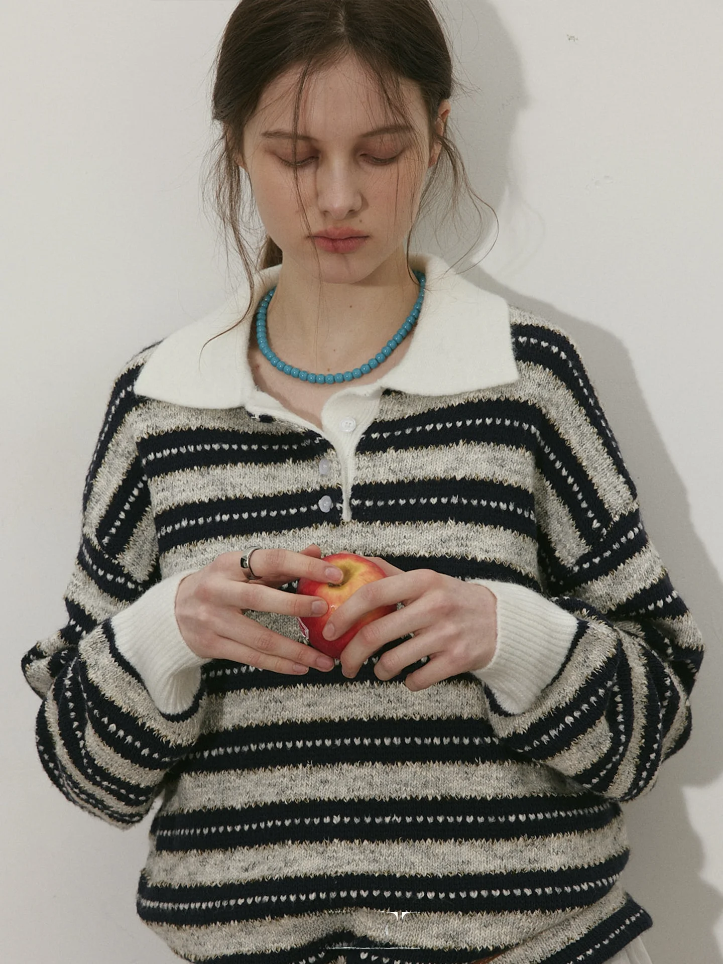 

Женский вязаный свитер Relez свободного кроя, повседневный, новый, весенний, из смесового хлопка, с длинными рукавами, в полоску