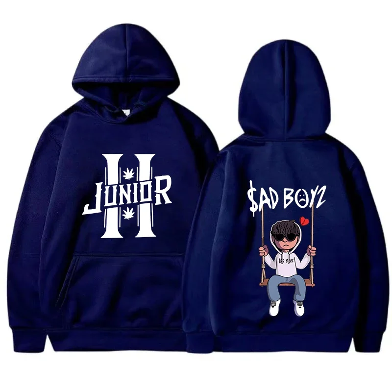 Sudadera con capucha para hombre y niña, suéter informal holgado y cómodo de estilo Hip Hop, ideal para regalo de música, Primavera, Junior H Sad