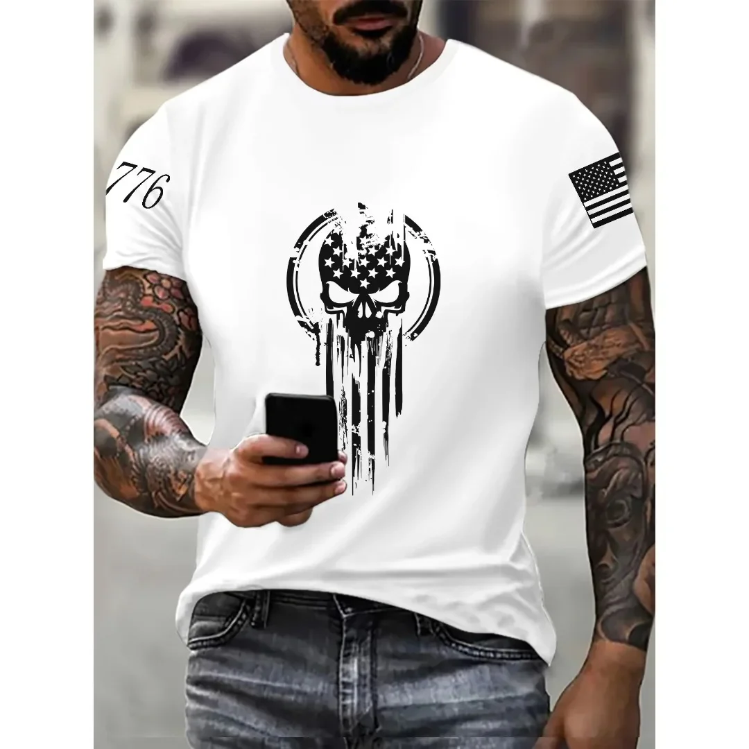 

Hot-selling Fashion Compass Graphic 3D Printed T-shirt for Men, Fun Travel Sports Round-neck Short-sleeved Top, Casual Quick-dry