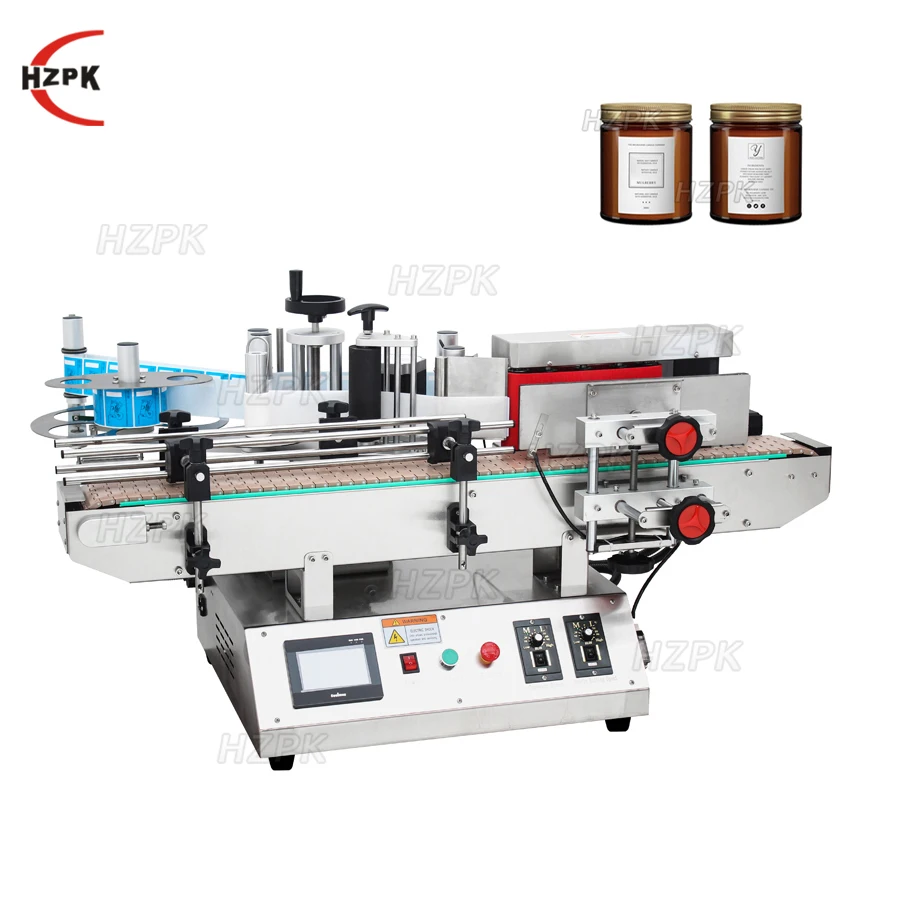 Tabletop Candle Automatic Sticker Labelling Machine
