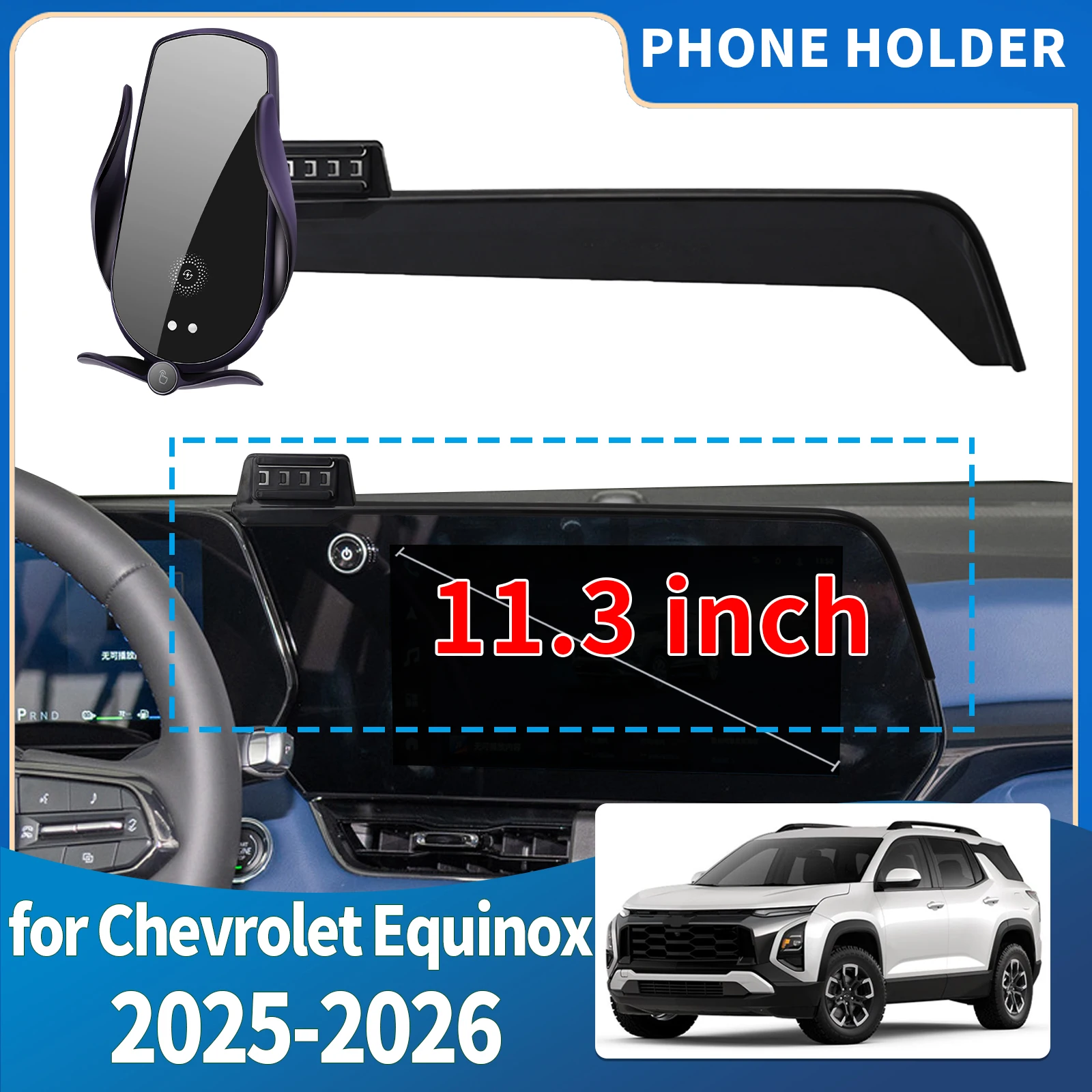 

fit for Chevrolet Equinox 2025 2026 11.3inch Integrated Screen Mount Phone Holder Mount Car accessoires