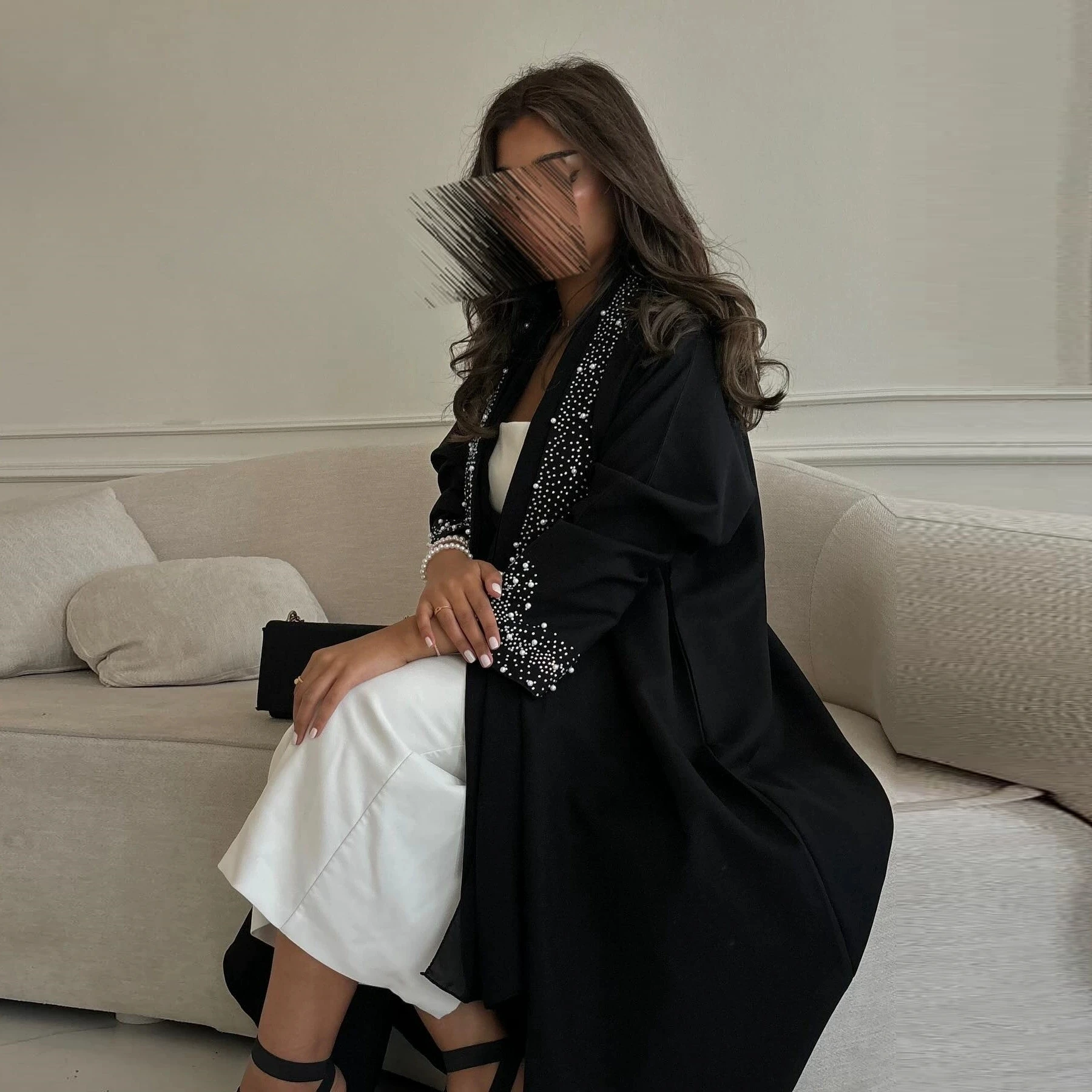 Ramadan marocain musulman diamant chaud mode moyen-orient Robe banlieue Abaya dubaï Cardigan Robe Abaya vêtements pour femmes
