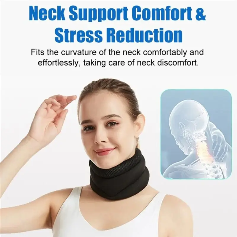 【NOW SAVE】Soft Relief Cervical Neck Support Anti-Snoring Anti-Head-Down Corrector Breathable Neck Brace Three-Stage Adjustment R