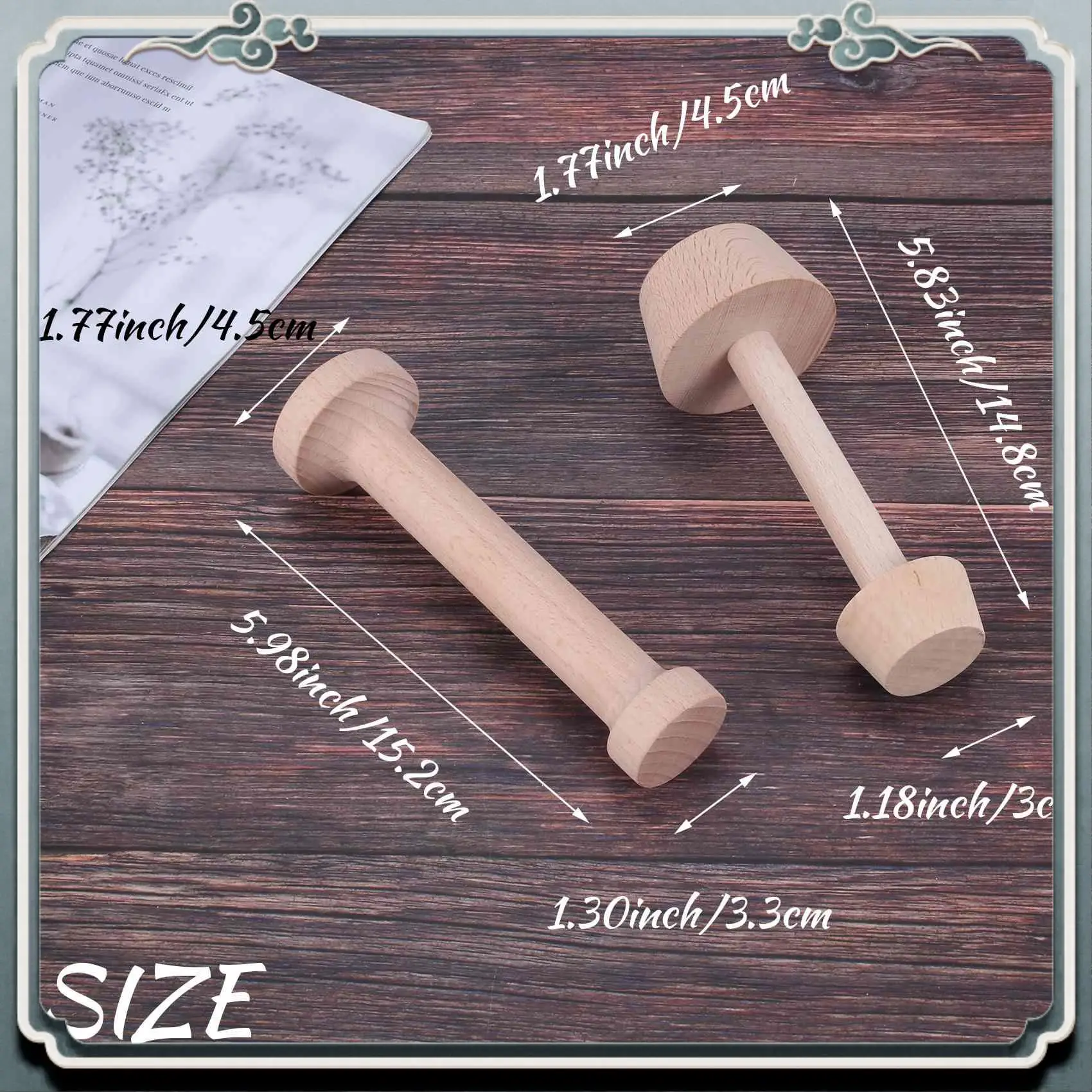 2 Pieces Wooden Tart Tamper Set Tart Pan Wooden Molds Egg Tarts Tamper Pastry Tools Tart Tamper DIY Cake Pastry Tools Top-Rated