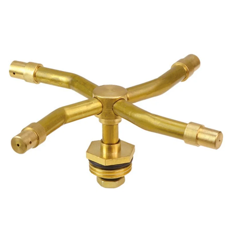 G1/2 Male Thread Brass Multiple Arms Rotating Lawn Sprinkler