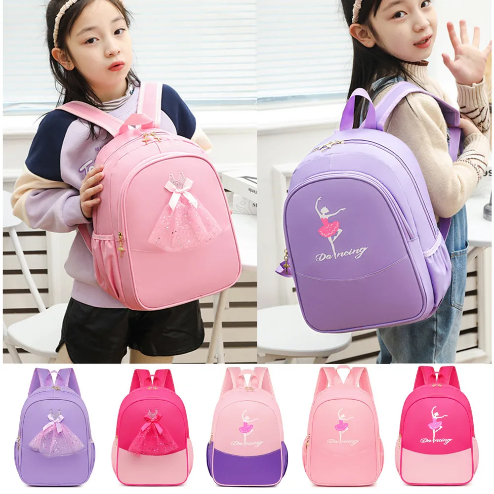 Kinder Schulter Tanz Rucksack neue Tanzt asche Ballett Schult asche Mädchen Prinzessin Netz rot rosa Mode Schulter Tanzt asche