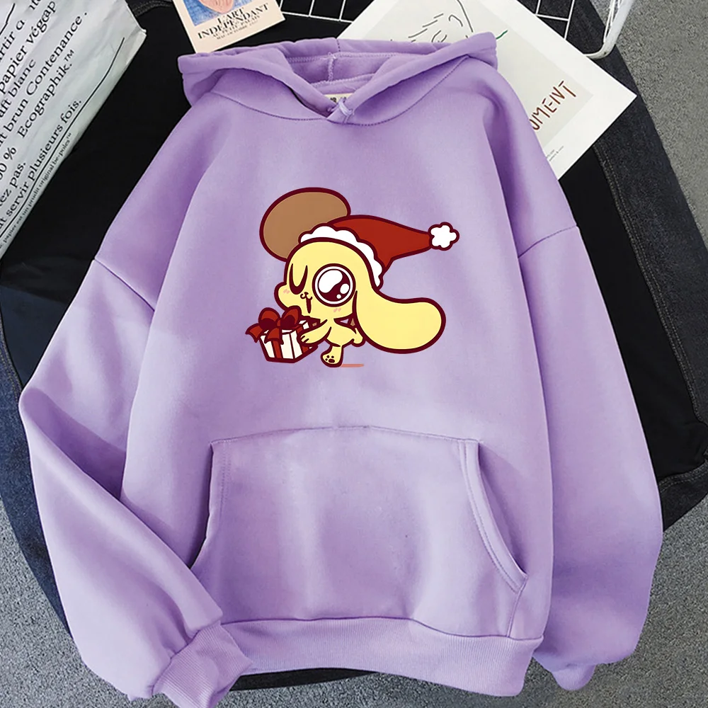 Christmas Chiknn Nuggitt Graphic Hoodies Cute Printing Clothes Autumn Winter Fleece Sweatshirt Long Sleeve Casual Pullovers Tops