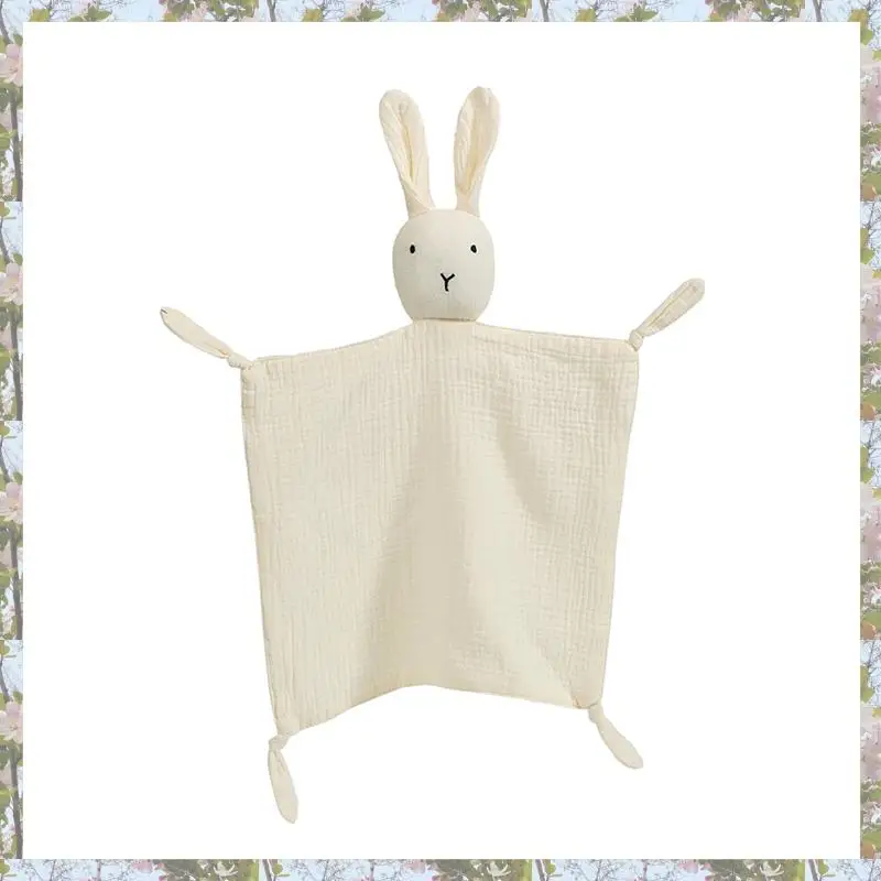 T84C-Loveys للأطفال شخصية الشاش محبوب بطانية مخصصة مطرزة الطفل بطانية أمان الأرنب المعزي مع Nam