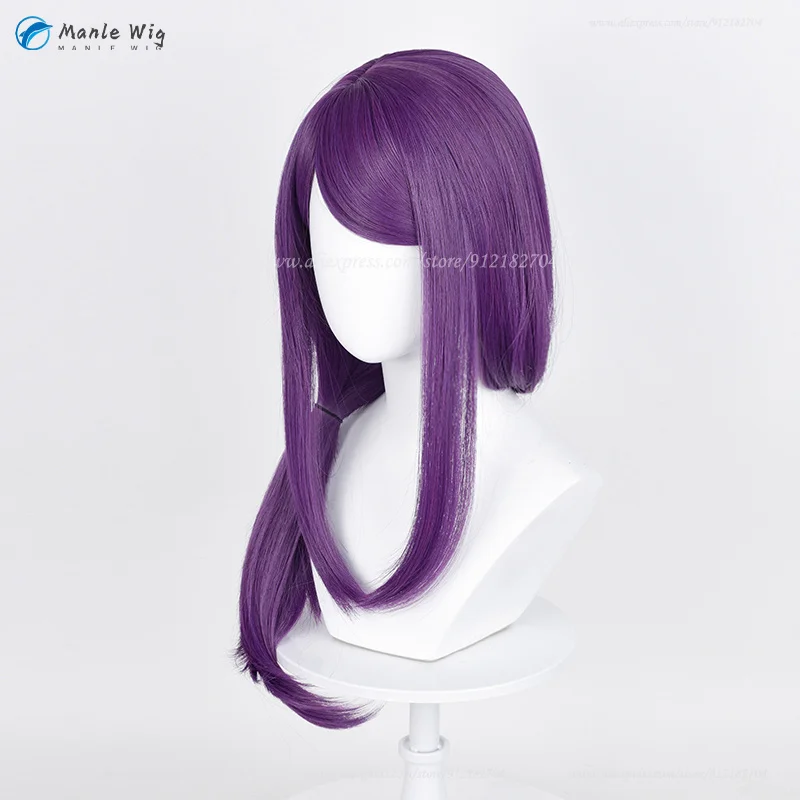 Peruca de Cosplay Kamishiro Rize para Mulher, Resistente ao Calor, Sintético, Roxo, Perucas Anime, Boné, Alta Qualidade, 70cm