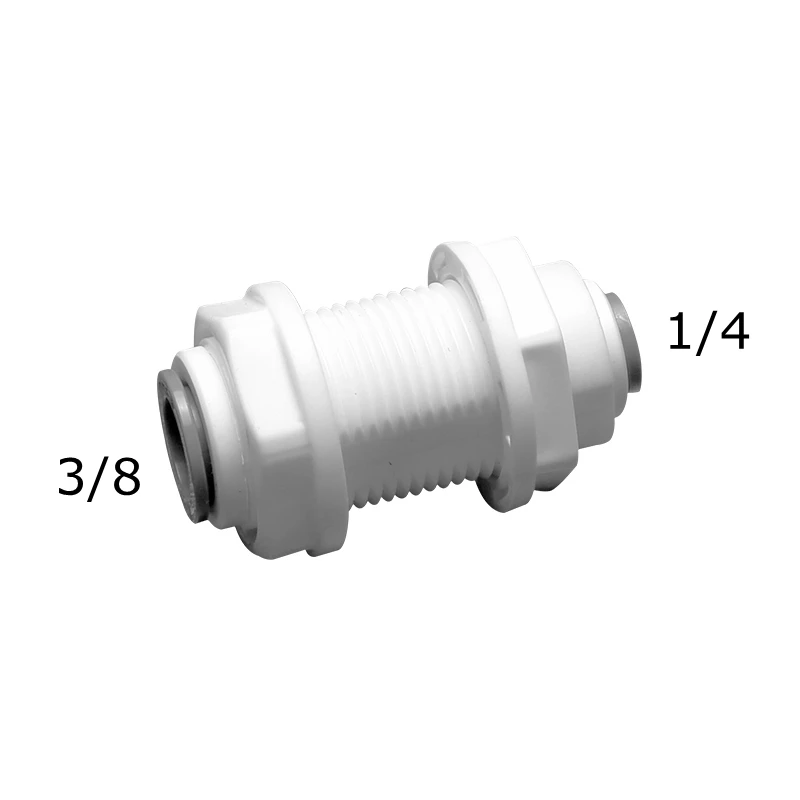 ITiGER-Conector de Tubería de PE para manguera de mampara, accesorio de conexión rápida recta, filtro de agua, piezas de ósmosis inversa, RO, 1/4,