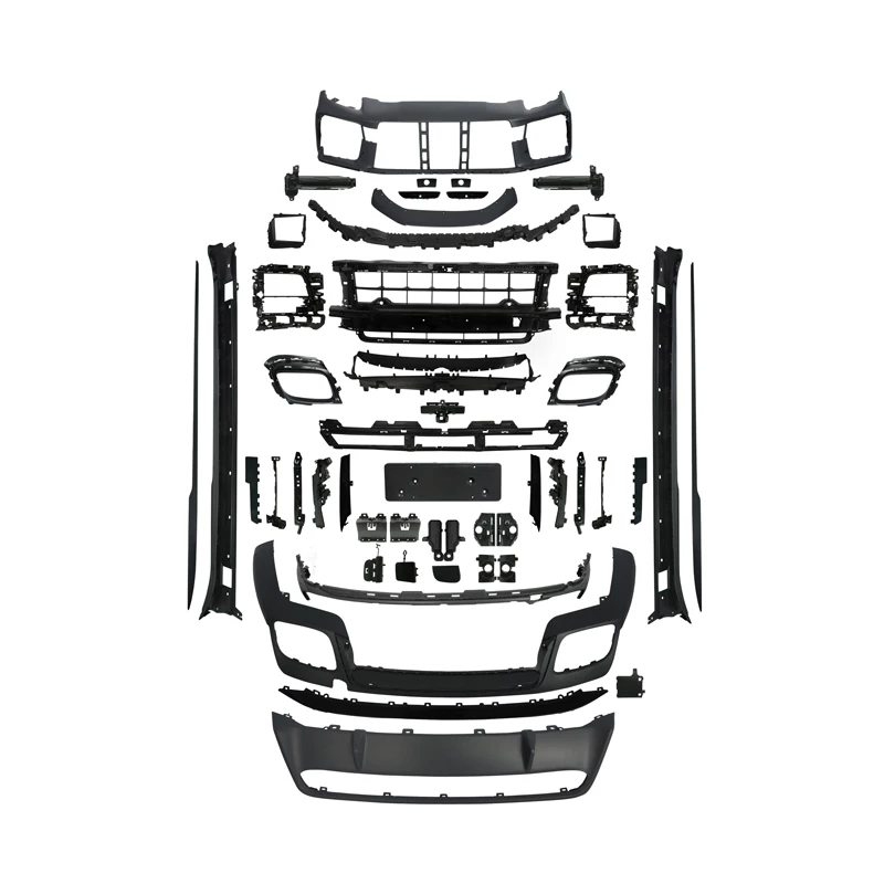 

2024 GTS Sport Design Body Kit New 976 SD Front Rear Bumper Fog Light Cutouts Carbon Black Bumper Rail Reinforcement