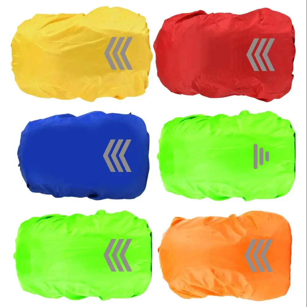 

For Safe Night Cycling Reflective Backpack Rain Cover Waterproof Protection With Elastic Straps 5 Colors 8-70L Size Options