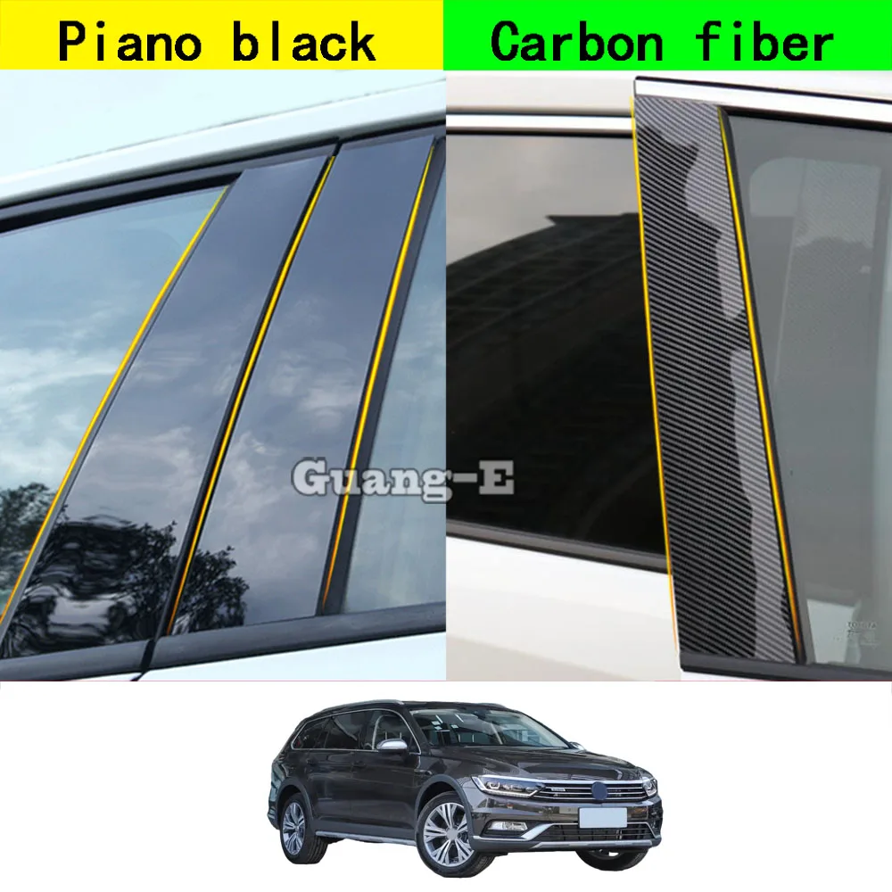 For VW Passat B8 Variant Alltrack 2016-2021 Car PC Material Pillar Post Cover Trim Door Trim Window Molding Sticker Decoration