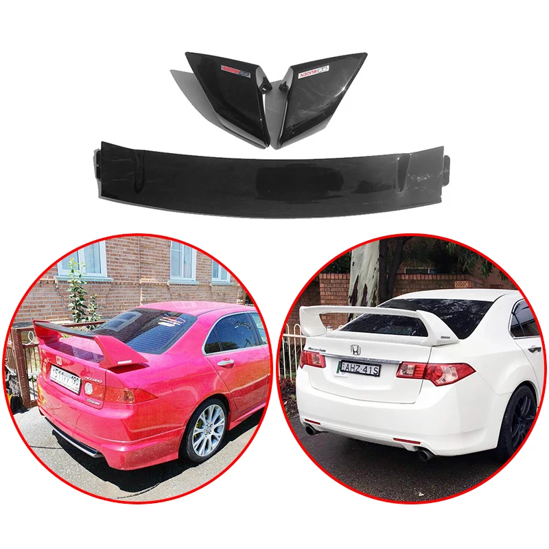 

High Quality ABS 3-parts Rear Wing Spoiler For HONDA Accord 2008 2009 2010 2011 2012 2013 4-Door Sedan