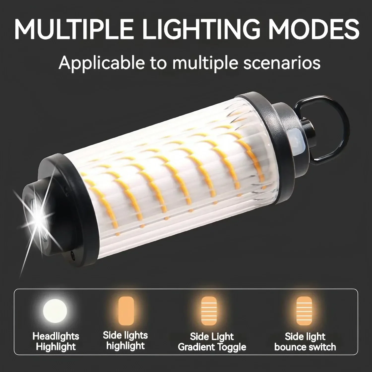 Outdoor Camping Flashlight with Type-C Charging XPG LED Powerful Work Light Outdoor Essential