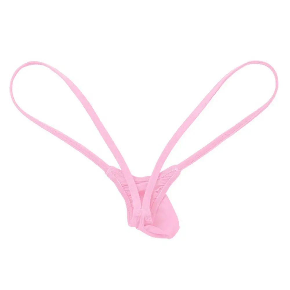 Sexy Mens T Back Thong Briefs Comfortable Spandex Underwear Breathable Soft G String Minimalist Solid Color Male Trunks