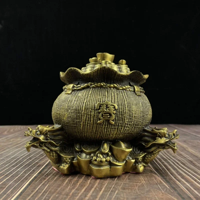 Brass Cornucopia Coin Bank Faucet Cornucopia Decoration Home Office Gift