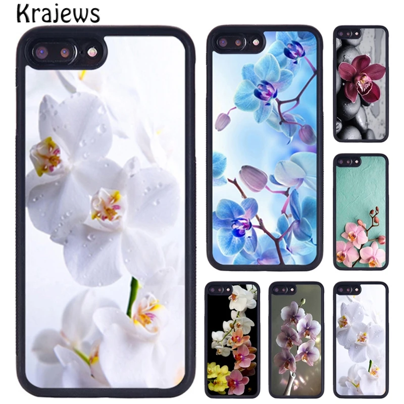 Krajews Orchid Flower Floral Phone Case For iPhone 16 15 14 X XR XS 11 12 mini 13 Pro MAX Plus cover shell coque