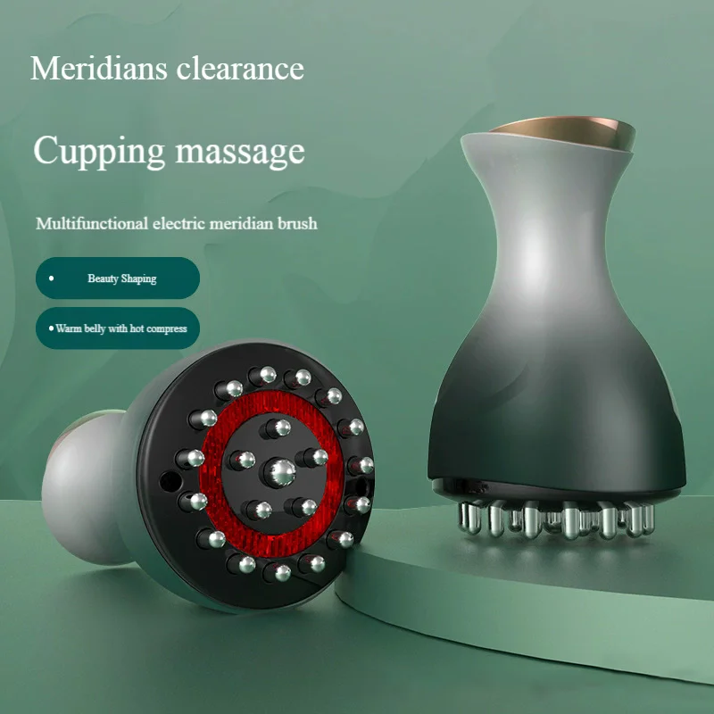 

Electric Meridian Brush 35 Gears Smart Home Neck Kneading Massager - Vibration Red Light Warm, Meridian Dredging & Muscle Relax