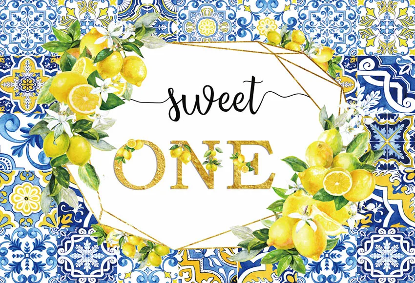 7x5ft Mr Mrs Bridal Blue White Porcelain Lemon Squeeze Custom Washable Wrinkle Free Photo Background Backdrop Polyester Fabric