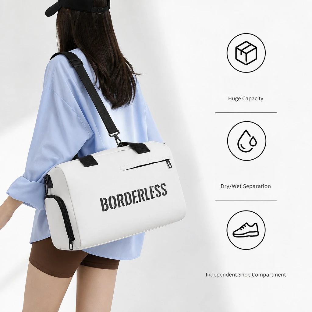 B Unisex Fitness Travel Bag Wet And Dry Separation Swimming Training Storage Bag Large Capacity Leisure Travel Bag for Business