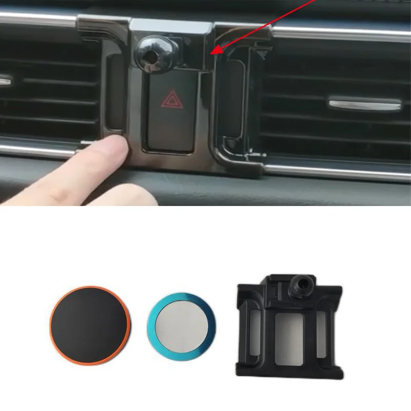  1Set ABS Material For 2017-2024 Mazda CX-5 MK2 Special Car Phone Holder Fixed Bracket Stand Mobile Magnetic Attraction Function
