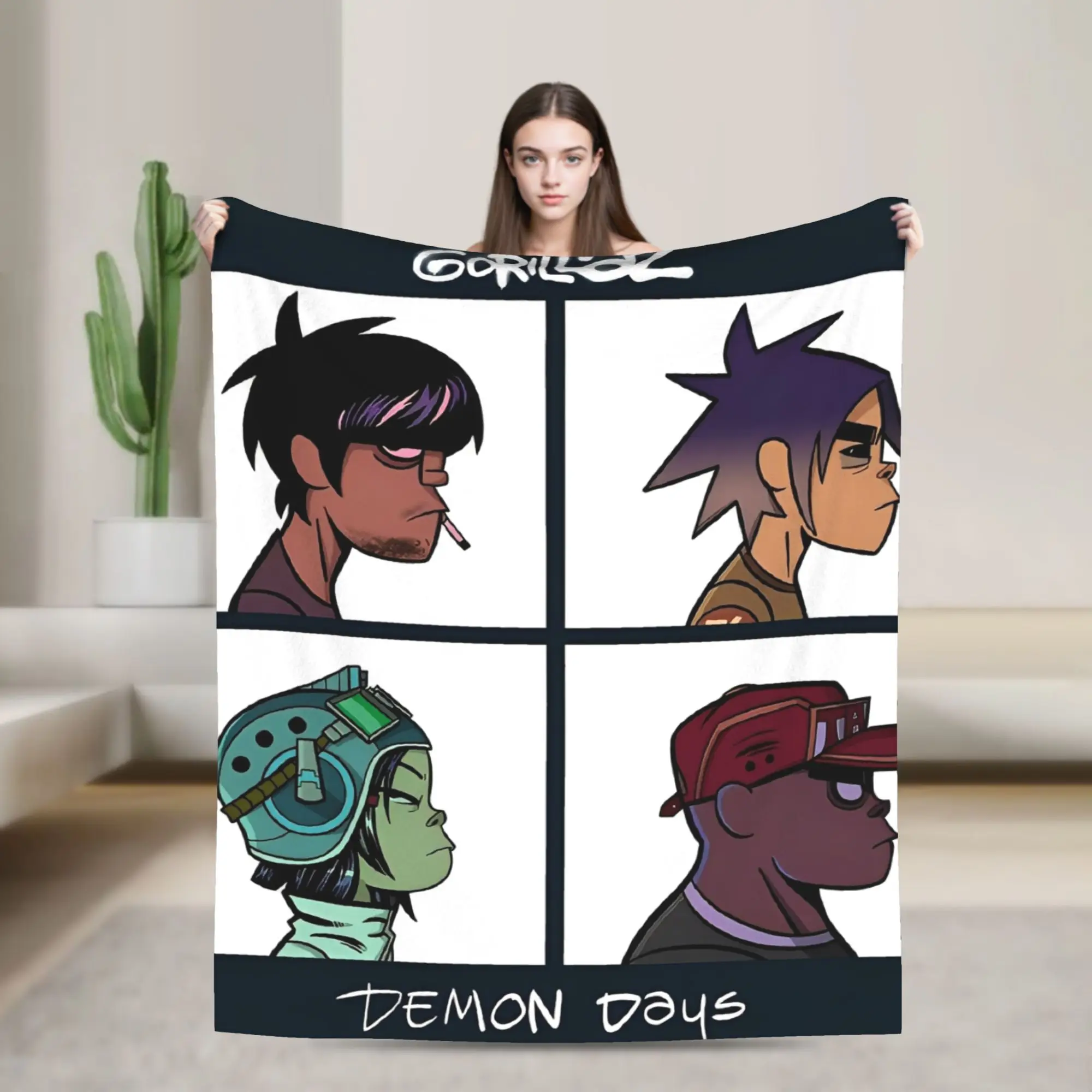 

Music Band G-gorillazs Blanket Quality Warm Throw Blanket Winter Travel Office Couch Chair Sofa Bed Novelty Bedspread