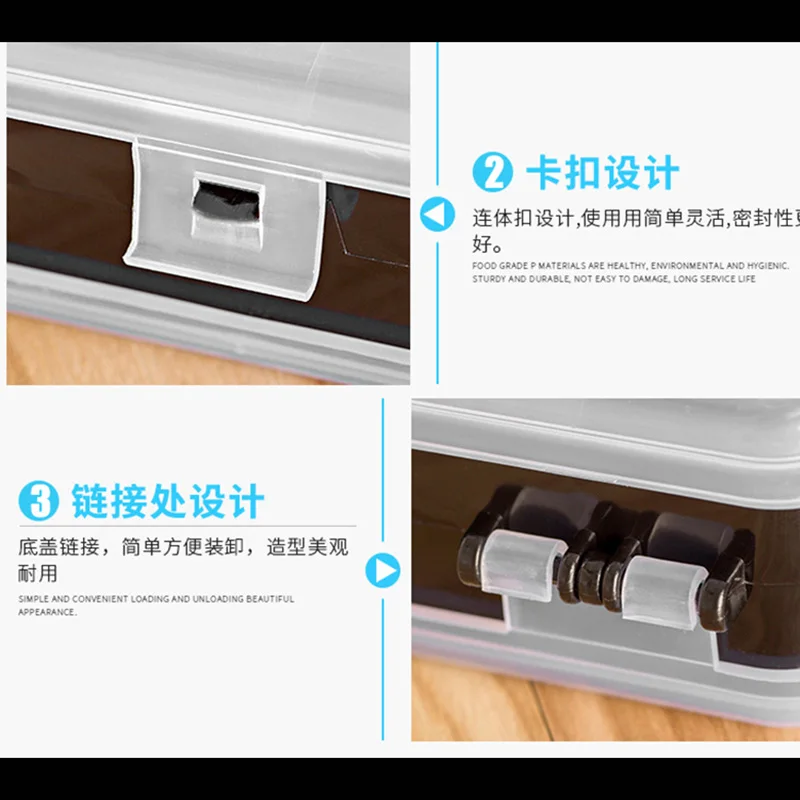 Organizer Container Double-Sided Compartment Plastic Storage Box Fish Lures Round Beads Jewelry Earring Holder Case Display