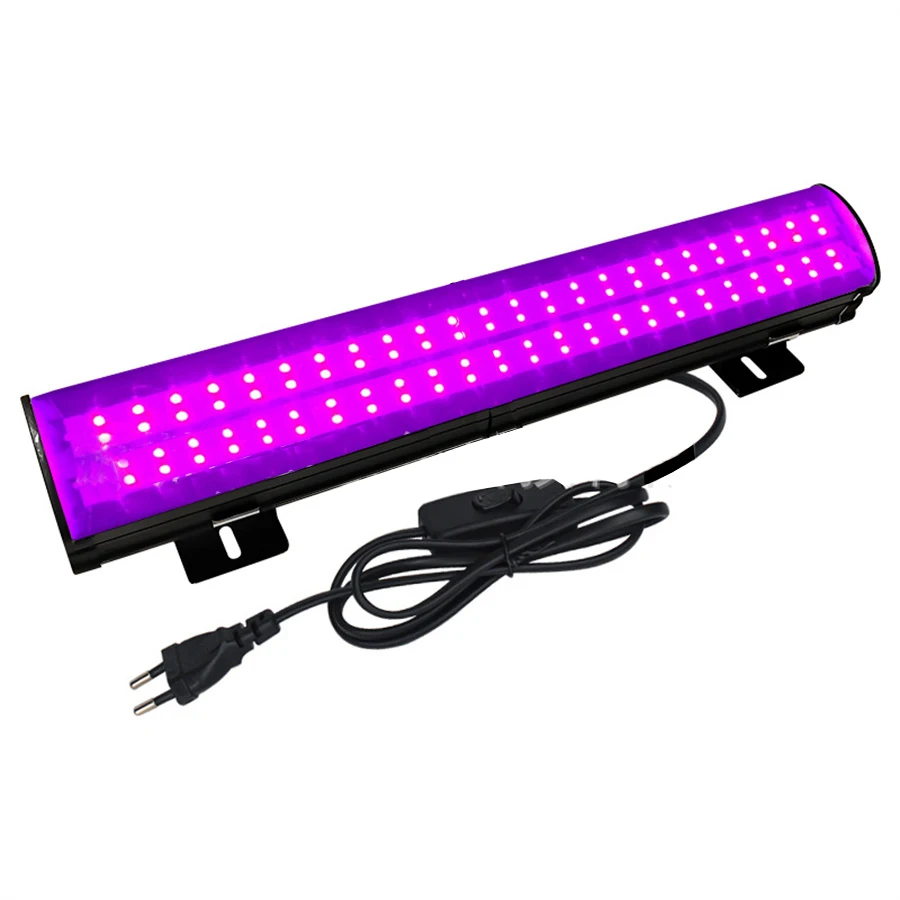 

50W UV Black Light Bar Upgraded 96 LED Blacklight Wall Washer Light 395-405nm LED Blacklights Bar for Glow Party Halloween Decor