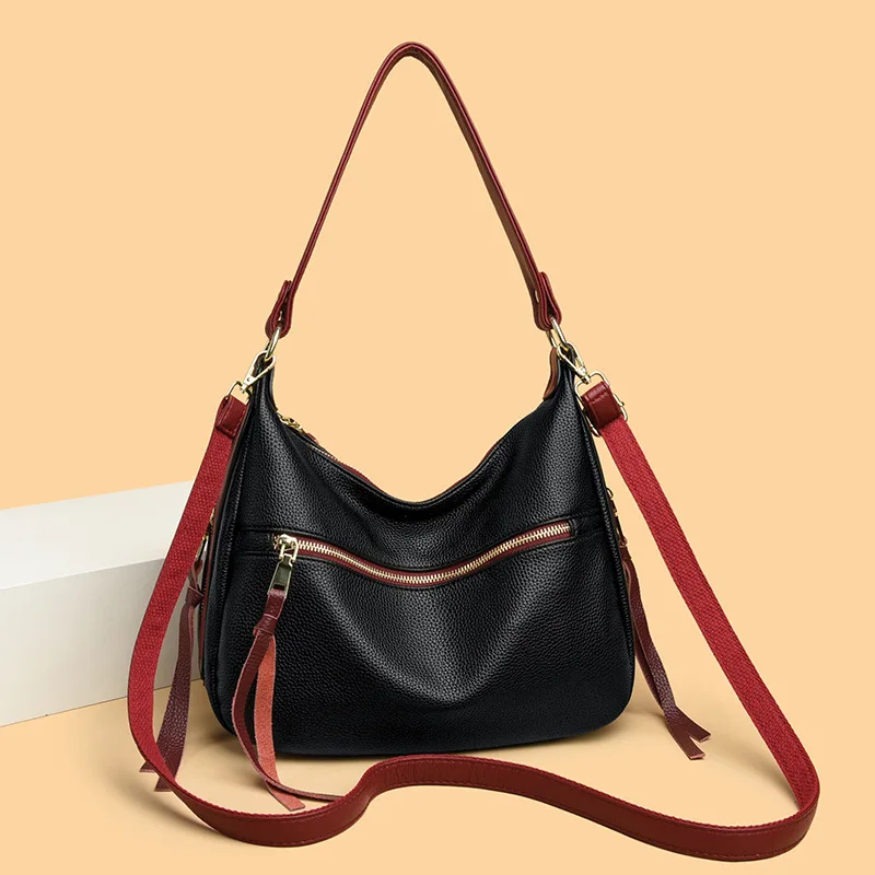 

Women's bag 2025 new versatile crescent fringed armpit bag premium sense send mother commuting single shoulder oblique span bag