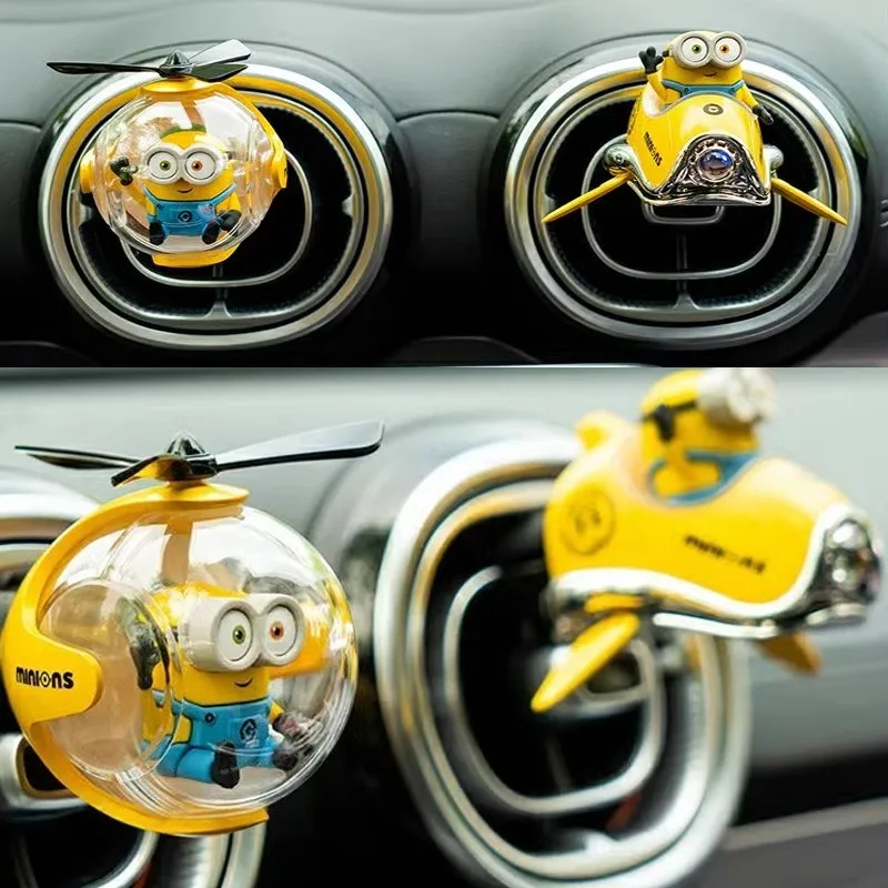 Minionsed Car Air Freshener, Cute Cartoon Car Vent Perfume Clip Creative Aromatherapy Balm Ornament Lovely Auto Interior Gift - view 3