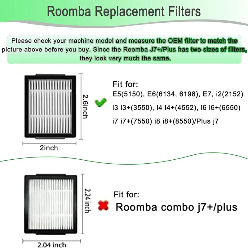 Główny/boczny filtr szczotkowy do iRobot Roomba i3 i3 + i4 i6 i6 + i7 i7 + i8 i8 + J7 J8 /Plus E5 E6 E7 części do czyszczenia próżniowych serii I,E