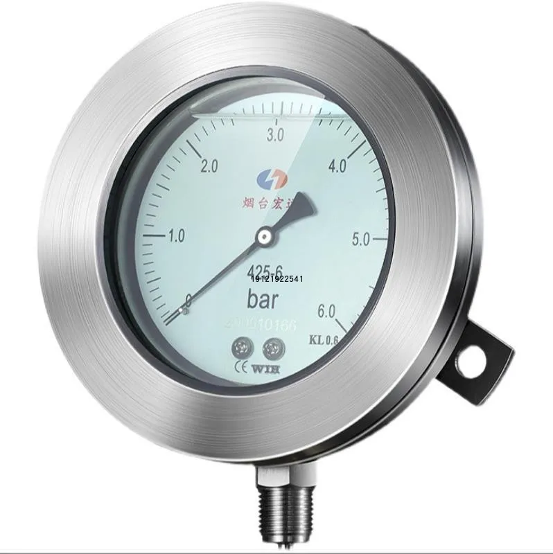 Equipped With Environmental Pressure Gauge Of Railway Construction Warehouse Yantai Hongyuan Herrick 0-4bar 0-6bar 0-10bar.