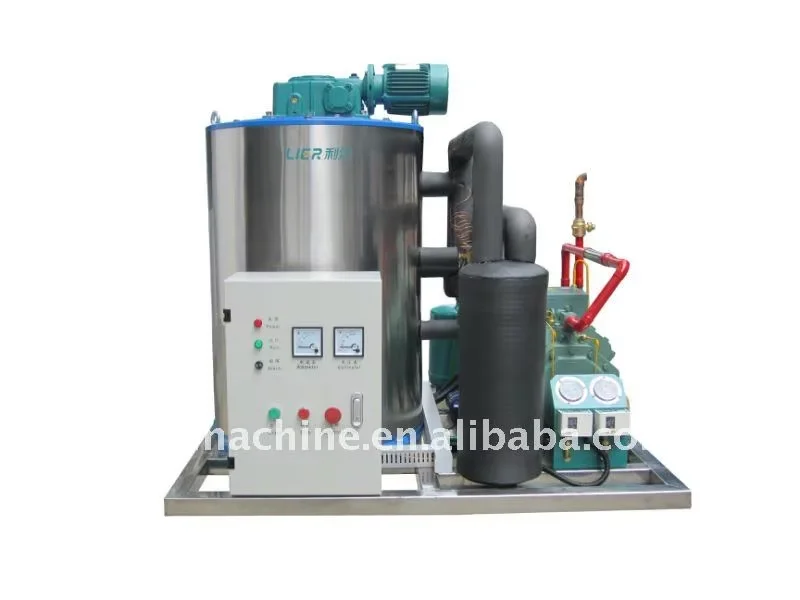 

Stainless Steel Flake Ice Machine with Pump Motor & Bearing Commercial Use Automatic High Capacity Water Tank