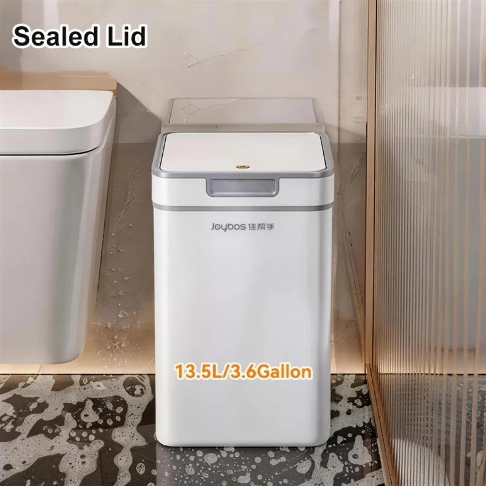 Large Capacity Bathroom Trash Can Odor-Sealing One-Touch Pop-Up Waterproof Garbage Bin Seamless Slim Narrow Gap