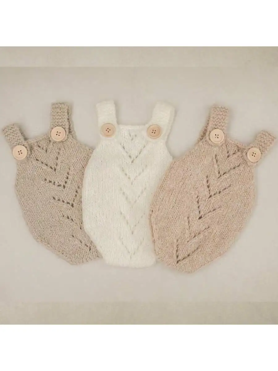 Accesorios de fotografía recién nacido, traje de mono para bebé, niño y niña, pelele de punto suave, Adorable, adecuado para sesiones de fotos en estudio o en casa